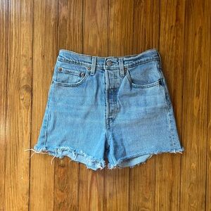 Levi Denim Blue Women's Cut Off Shorts